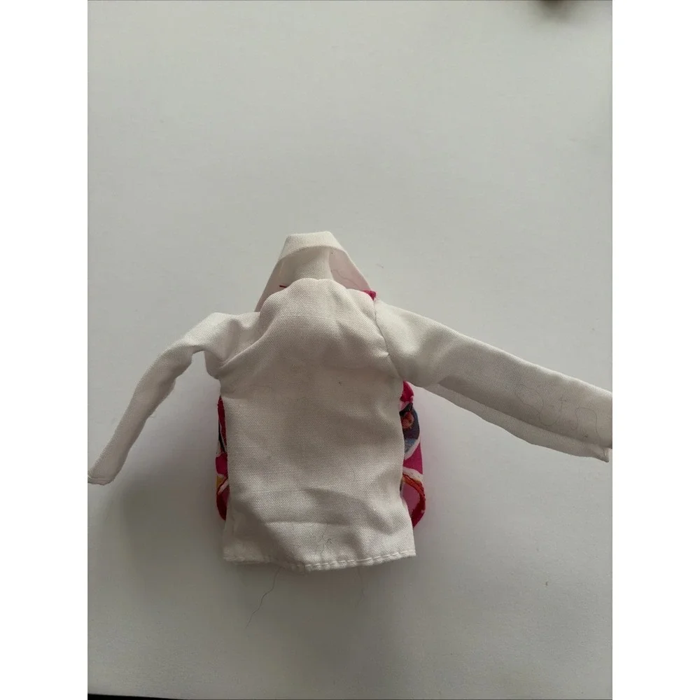 BARBIE SKIPPER TOP SHIRT PHONE FUN 1995‎ SKIPPER WHITE & PINK DOLL CLOTHES